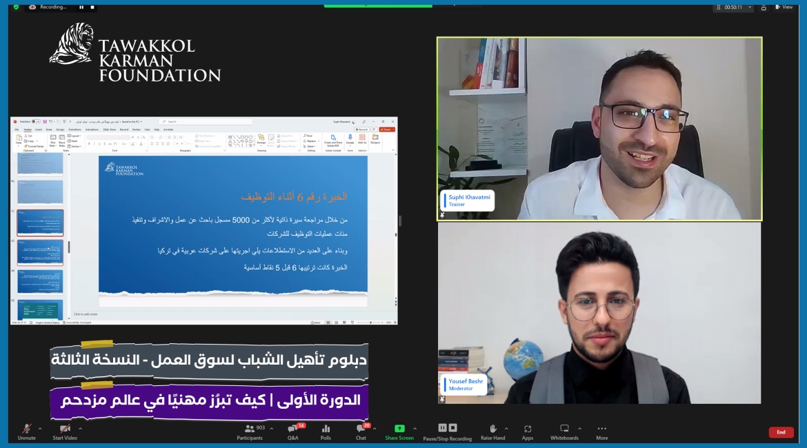 Tavakkol Karman Vakfı 900 Kişinin Katılımıyla “Gençleri İşgücü Piyasasına Kazandırma Eğitimi”nin Üçüncü Dönemini Başlattı